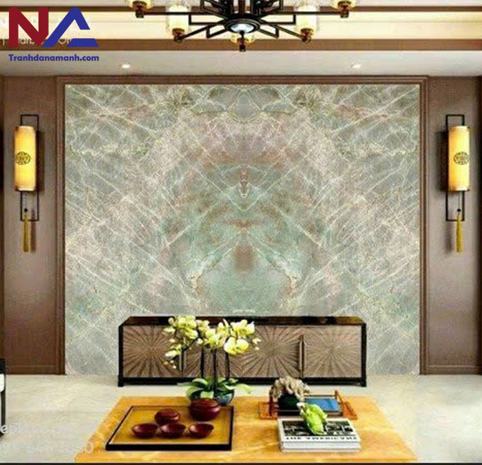 Mẫu tranh đá ốp tường phòng khách đẹp