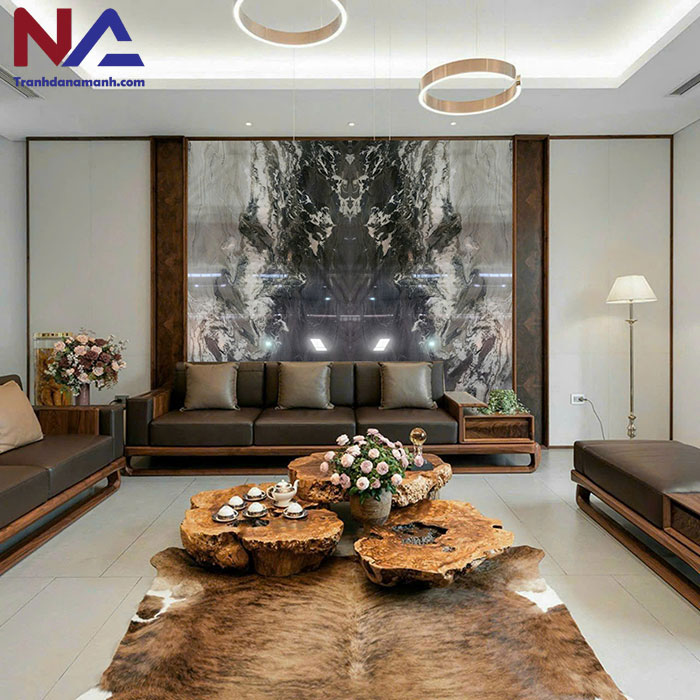 Tranh đá tự nhiên đối xứng TDDX16