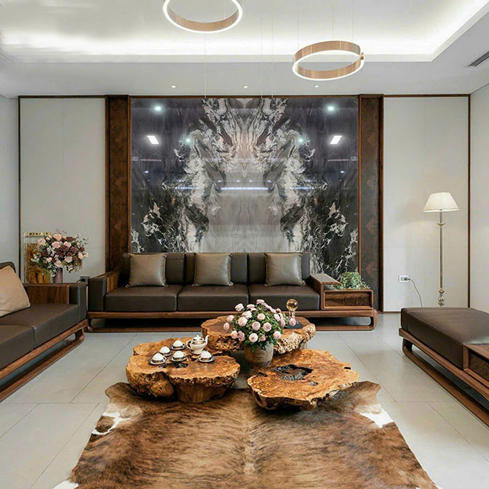 Tranh đá tự nhiên đối xứng TDDX16