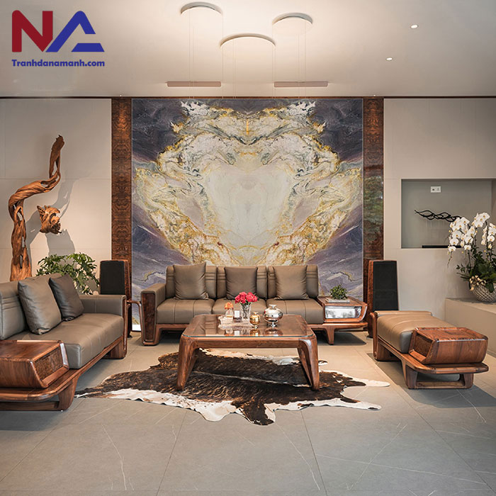 Tranh đá đối xứng xuyên sáng TDDX05