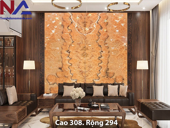 mẫu vách sau sofa trang trí bằng đá tự nhiên đẹp, đẳng cấp nhất