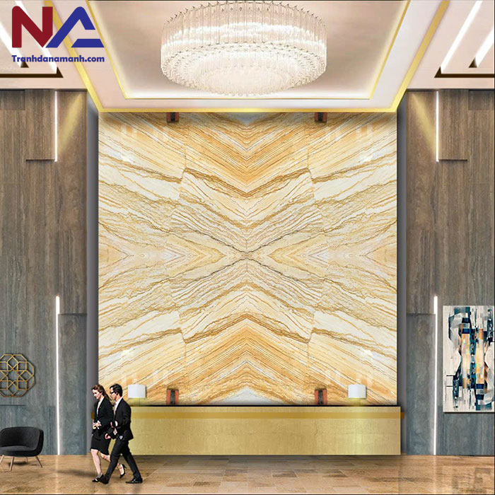 Mẫu tranh đá ốp tường phòng khách đẹp
