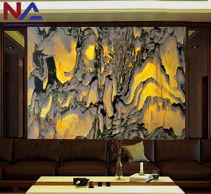 Mẫu tranh đá ốp tường phòng khách đẹp