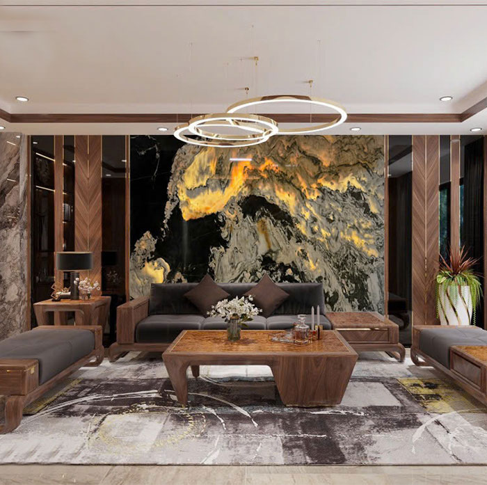 Tranh đá sơn thủy tự nhiên TDST03