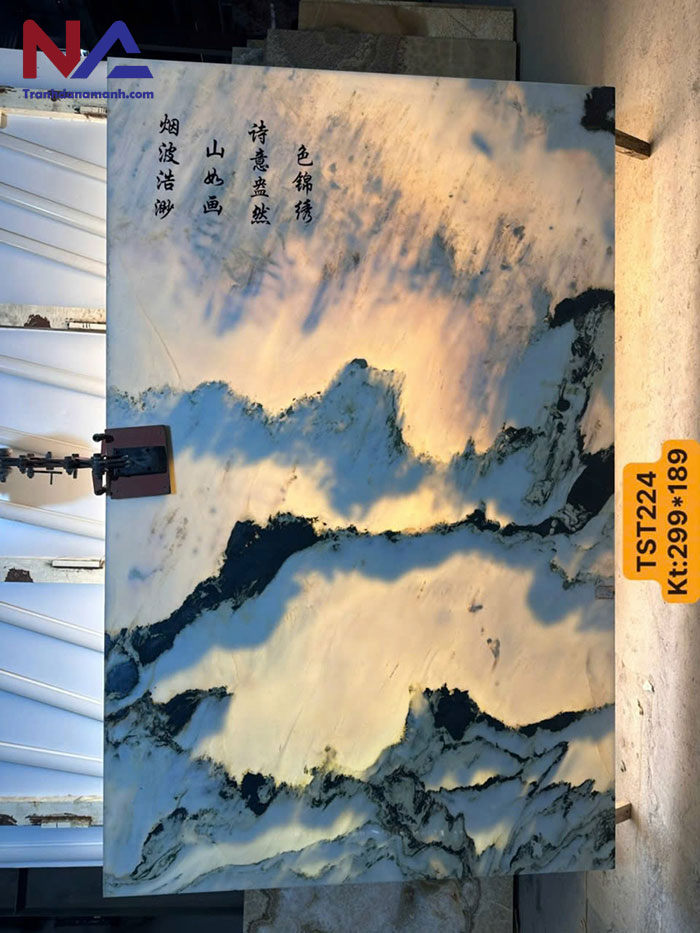 Tranh đá sơn thủy xuyên sáng TDST05