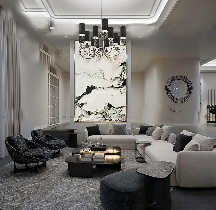 Tranh đá sơn thủy xuyên sáng TDST06