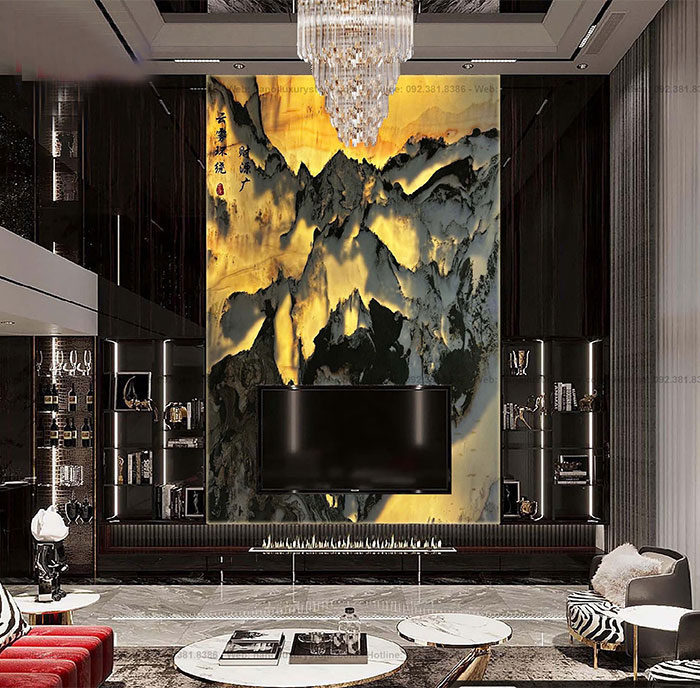 Tranh đá sơn thủy thông tầng TDST07