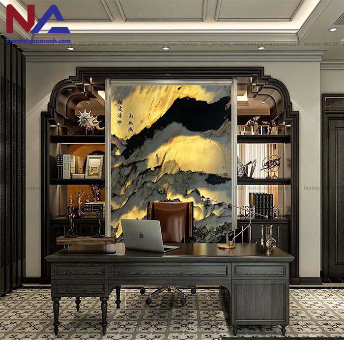 Mẫu tranh sơn thủy bằng đá tự nhiên đẹp, đẳng cấp nhất