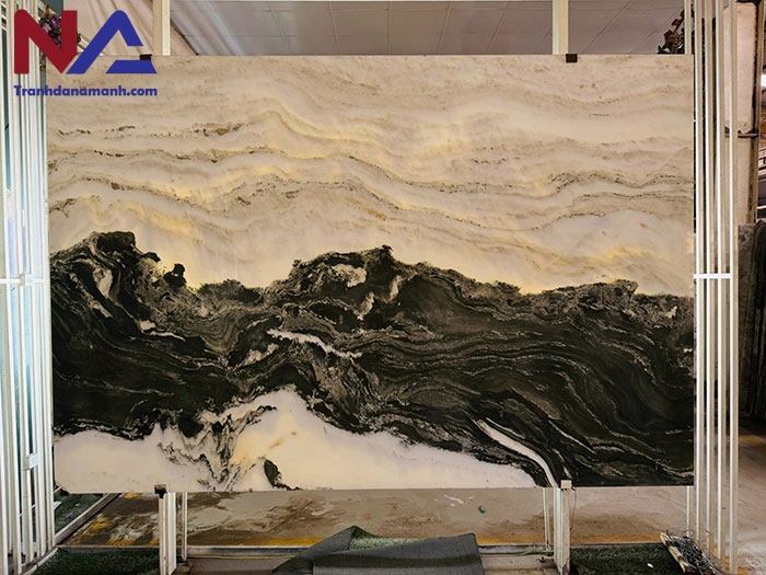 Tranh đá sơn thủy xuyên sáng TDST09