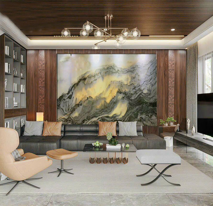 Tranh đá sơn thủy tự nhiên TDST12