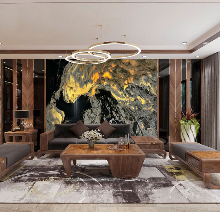 Tranh đá sơn thủy tự nhiên TDST18