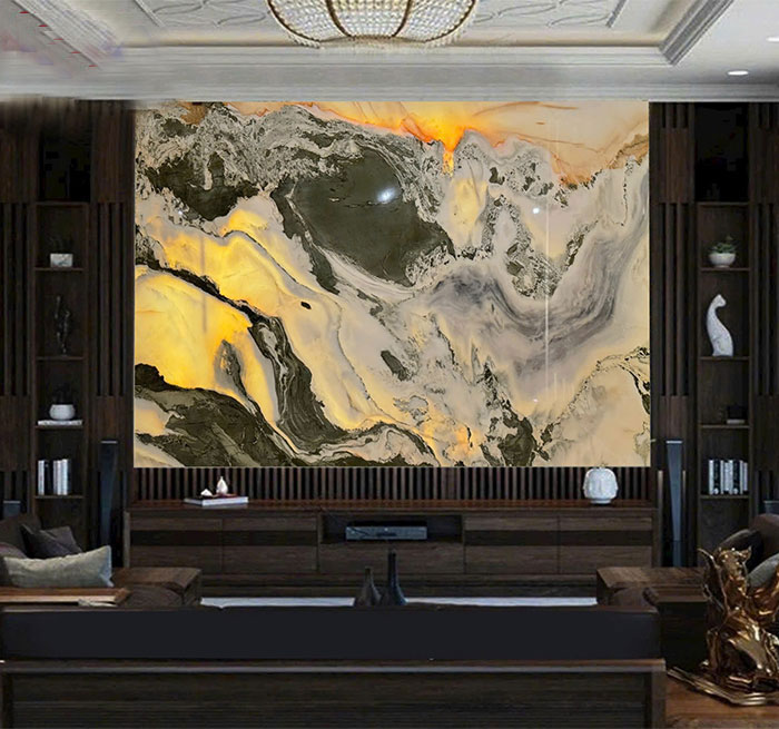 Tranh đá sơn thủy xuyên sáng TDST22