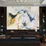 Tranh đá sơn thủy xuyên sáng TDST28