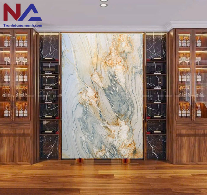 Mẫu tranh đá ốp tường phòng khách đẹp