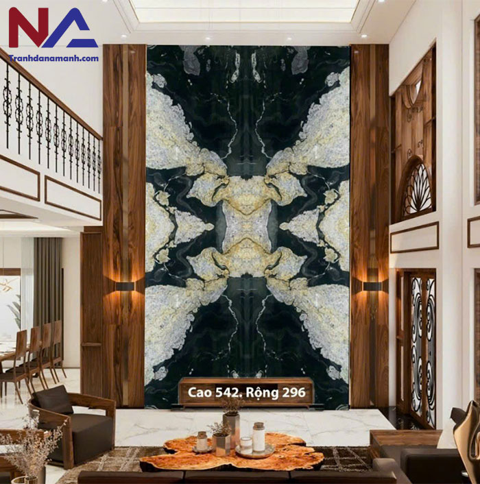 Mẫu tranh đá ốp tường phòng khách đẹp