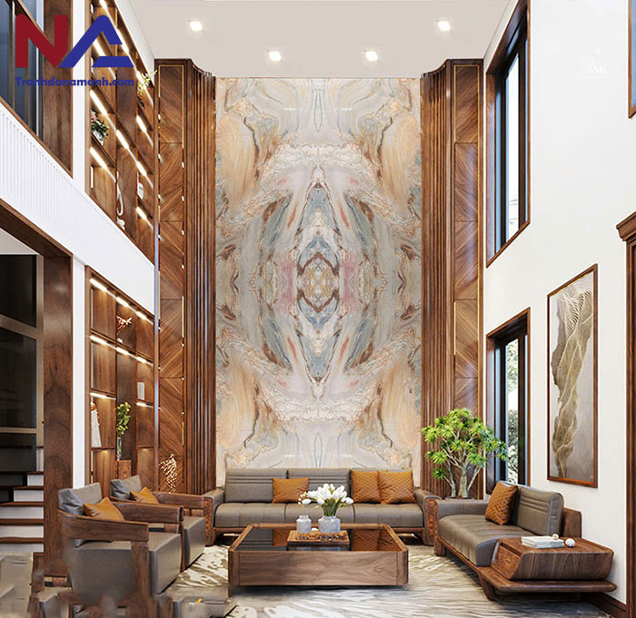 mẫu vách thông tầng bằng đá tự nhiên đẹp, đẳng cấp