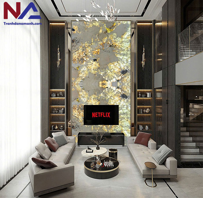 mẫu vách thông tầng bằng đá tự nhiên đẹp, đẳng cấp