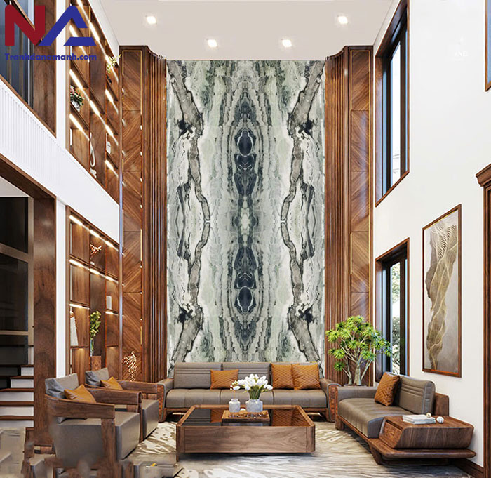 Mẫu tranh đá ốp tường phòng khách đẹp