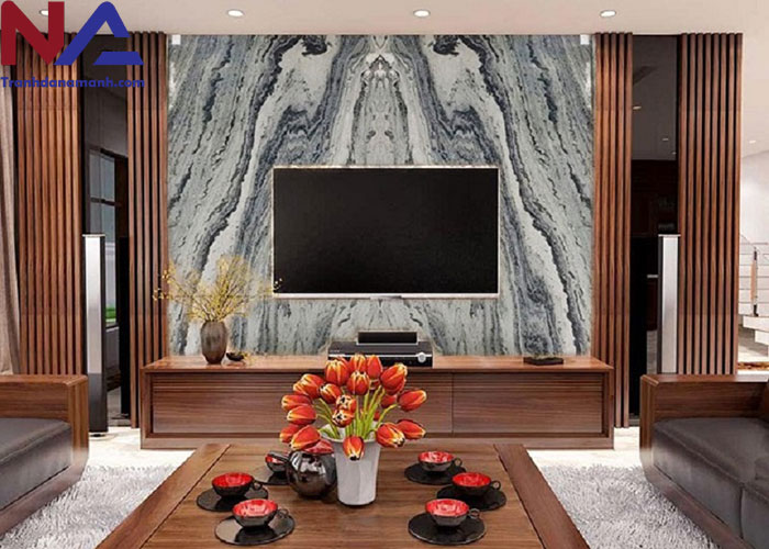 Đá tự nhiên ốp vách tivi