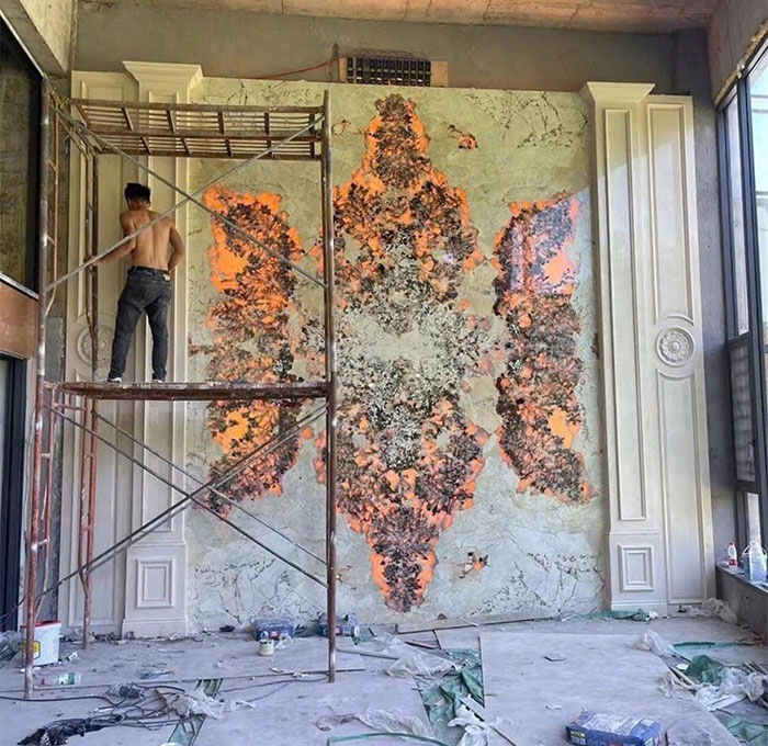 Tranh đá thạch anh đối xứng TDDX28