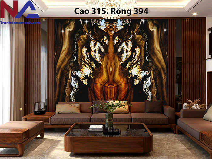 mẫu vách sau sofa trang trí bằng đá tự nhiên đẹp, đẳng cấp nhất