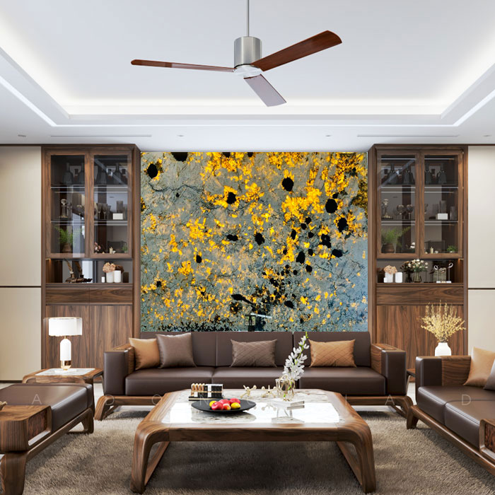 mẫu vách sau sofa trang trí bằng đá tự nhiên đẹp, đẳng cấp nhất