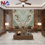 Tranh đá thạch anh đối xứng TDDX-PH03