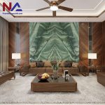 Tranh đá đối xứng TDDX-PH06 | Tropical Green