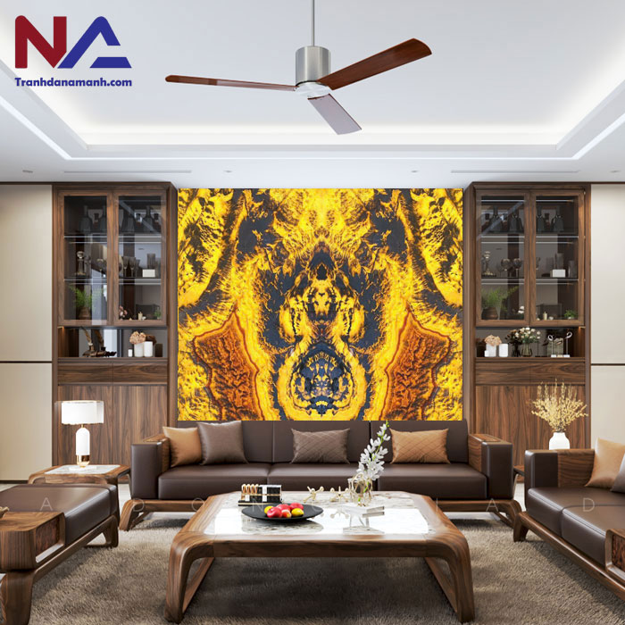 mẫu vách sau sofa trang trí bằng đá tự nhiên đẹp, đẳng cấp nhất