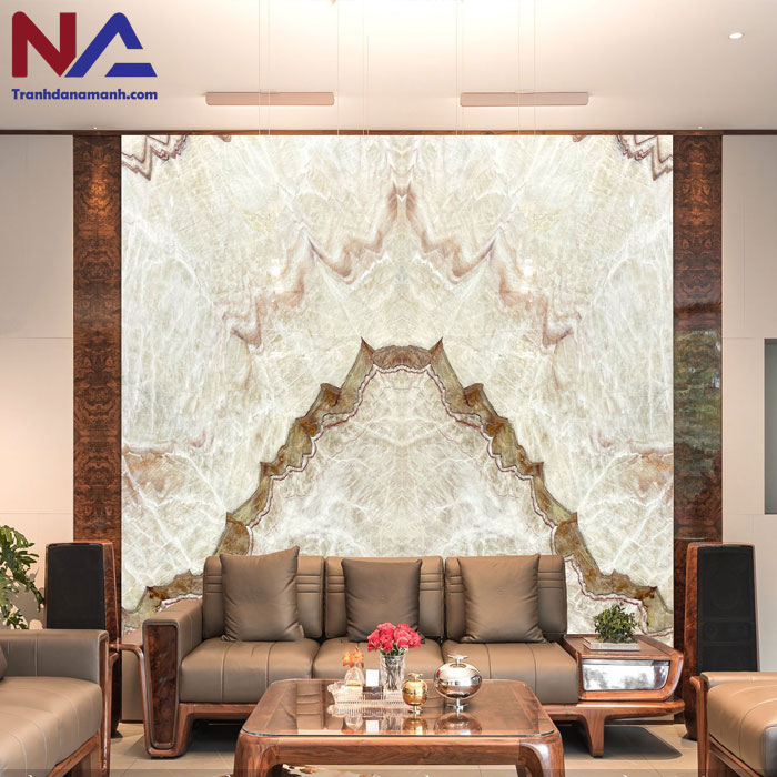 Tranh đá Onyx trắng vân mây TDONYX-PH02