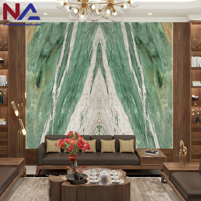 mẫu vách sau sofa trang trí bằng đá tự nhiên đẹp, đẳng cấp nhất