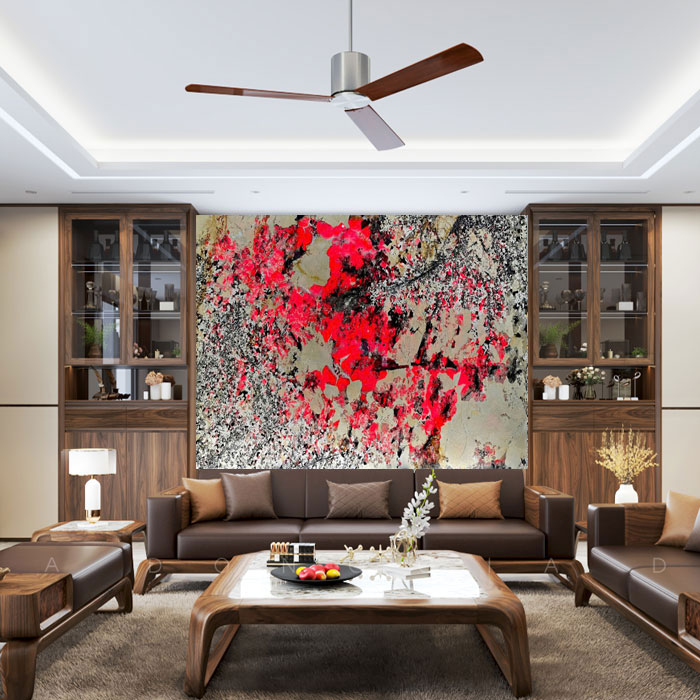 mẫu vách sau sofa trang trí bằng đá tự nhiên đẹp, đẳng cấp nhất