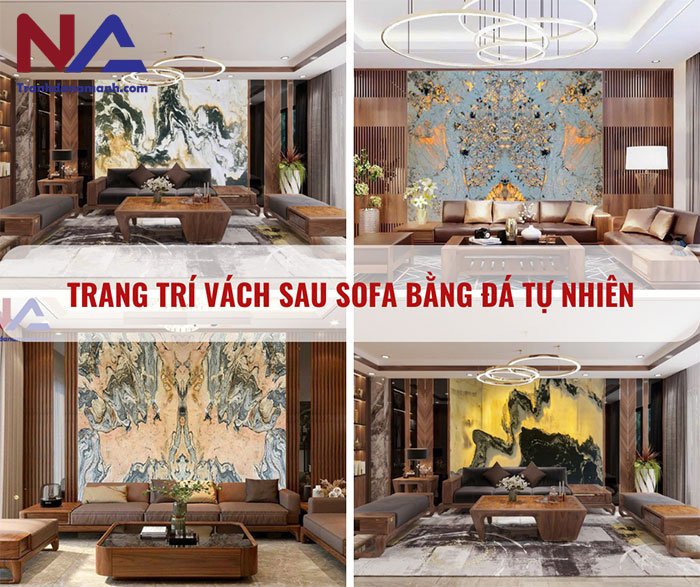 59+ Mẫu vách sau Sofa trang trí bằng đá tự nhiên đẹp, đẳng cấp nhất 2025