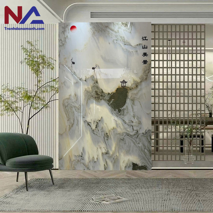 Tranh đá sơn thủy tự nhiên TDST-NN01 | Dáng đứng