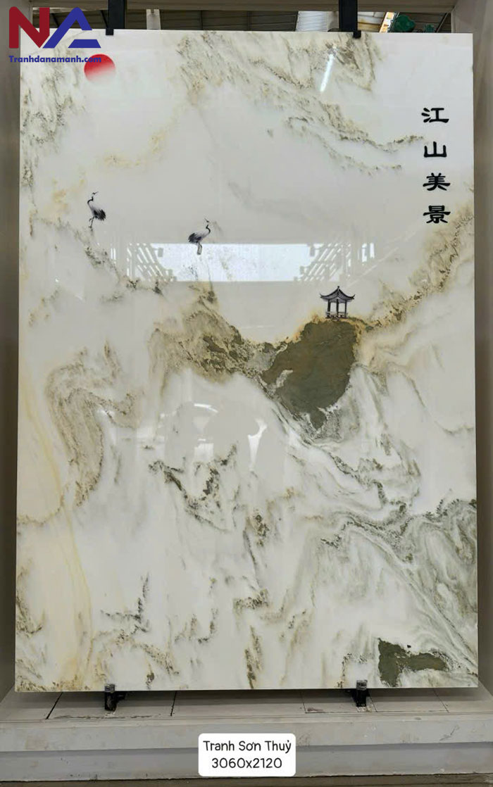 Tranh đá sơn thủy tự nhiên TDST-NN01 | Dáng đứng