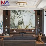 Tranh đá sơn thủy tự nhiên TDST-NN02 | Dáng ngang