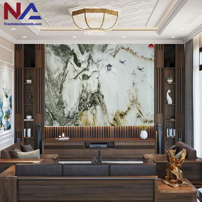 Tranh đá sơn thủy tự nhiên TDST-NN02 | Dáng ngang