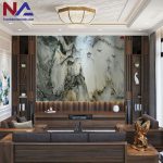 Tranh đá sơn thủy tự nhiên TDST-NN02 | Dáng ngang