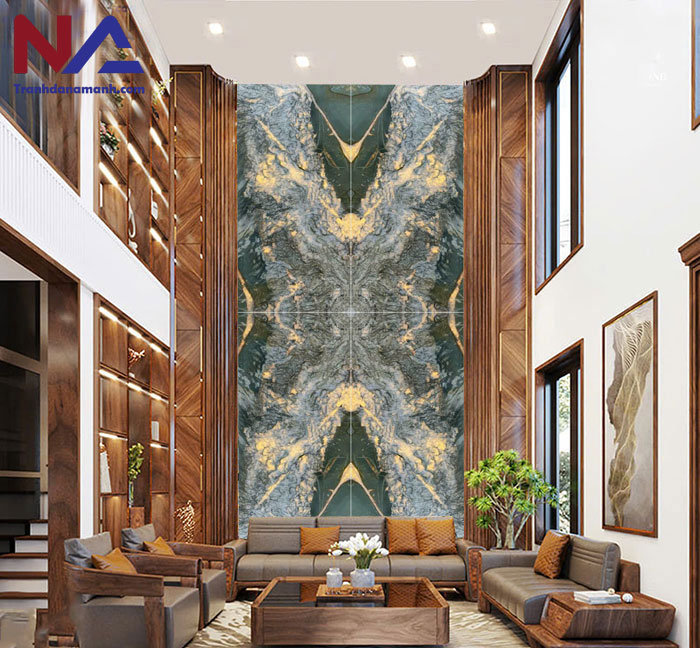 Tranh đá thông tầng cao cấp TDTT-NN02 | Ghép 4 tấm đối xứng