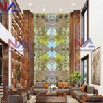 Tranh đá thông tầng xuyên sáng TDTT-TC06 | ghép 4 tấm đối xứng