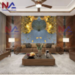 Tranh đá đối xứng xuyên sáng EU001