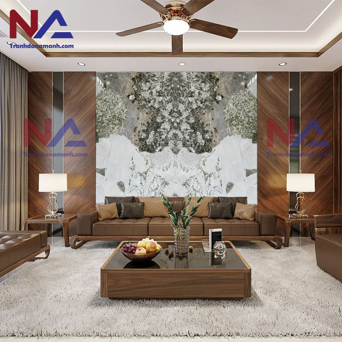 Tranh đá đối xứng xuyên sáng EU001