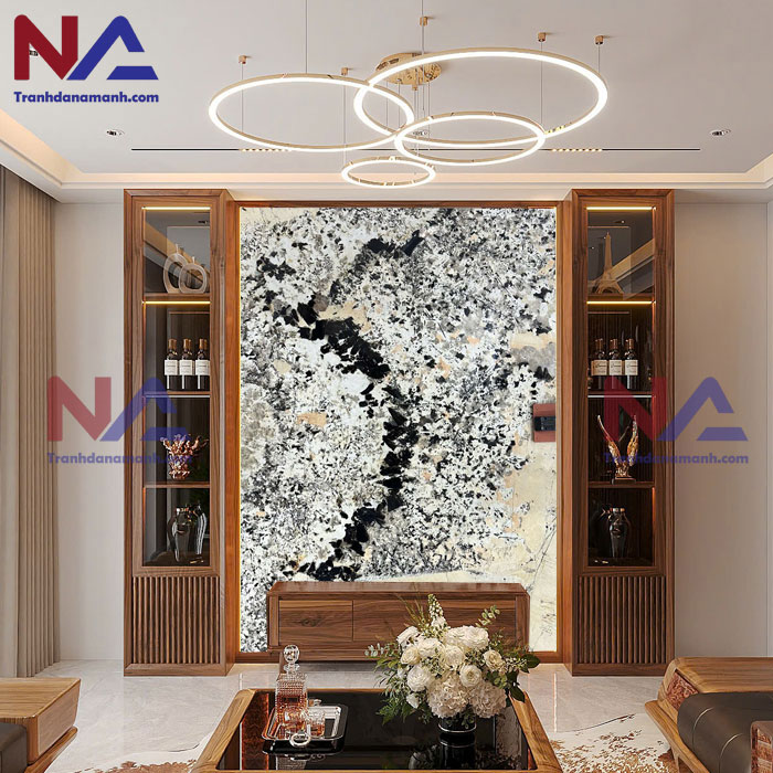 Tranh đá hoa mai, hoa đào xuyên sáng VT01