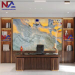 Tranh đá sơn thủy tự nhiên STVT-004 | dáng ngang