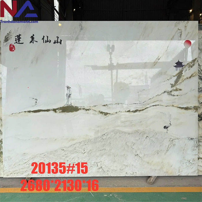 Tranh đá sơn thủy tự nhiên STVT-008 | dáng ngang