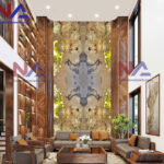 Tranh đá thông tầng TTTC-005 | ghép 4 tấm đối xứng