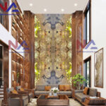 Tranh đá thông tầng TTTC-005 | ghép 4 tấm đối xứng