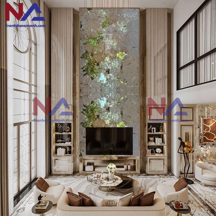 Tranh đá thông tầng xuyên sáng TTTC-008 | Ghép 2 tấm