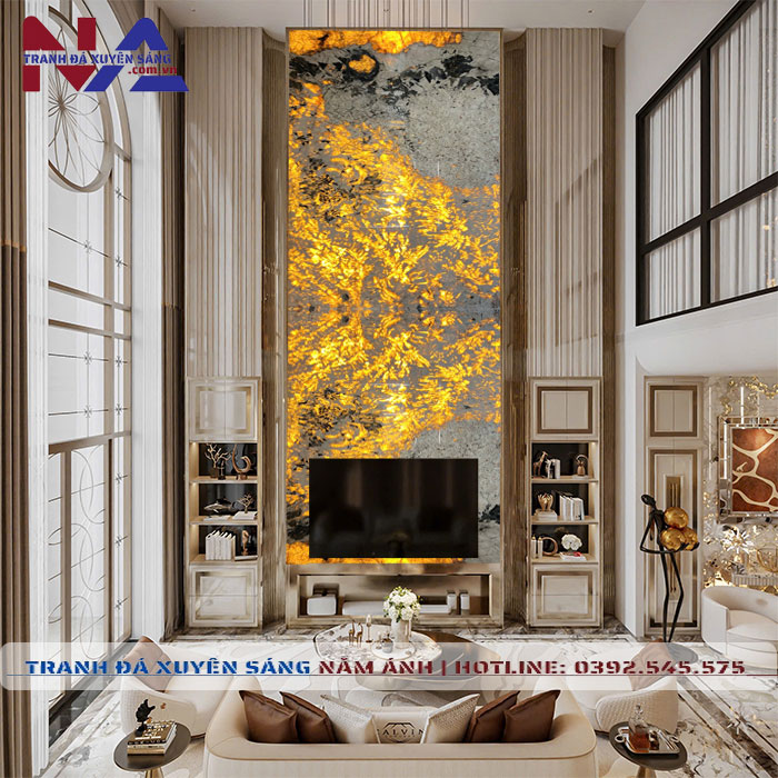 Tranh đá thông tầng xuyên sáng TT-TC05 | ghép 2 tấm