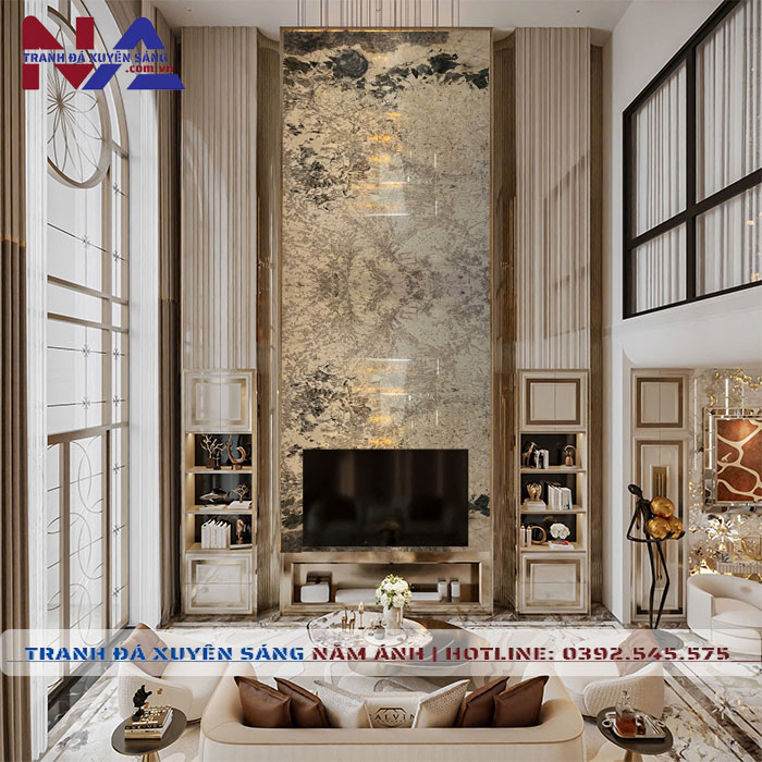 Tranh đá thông tầng xuyên sáng TT-TC05 | ghép 2 tấm
